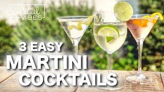 3 Easy MARTINI Cocktails | Cocktail Recipes