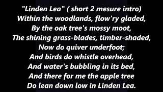 LINDEN LEA Lee KARAOKE INSTRUMENTAL BACKING TRACK Vaughan Williams Lyrics Words Sing Along Song