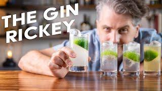 The Gin Rickey! The EASIEST no-sugar cocktail ever.