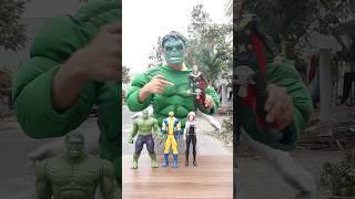 Team Green Hulk and Captainman  VS Doll Squid Game Choose Toys , nono#shortvideo