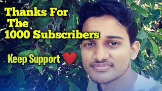 Thanks For The 1000 Subscribers  | I am Abin