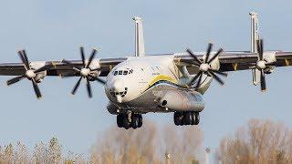 ANTONOV AN-22 - The BIGGEST PROPELLER PLANE in the world - Landing and Departure (4K)