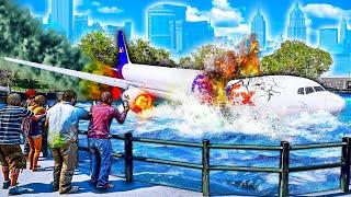 BIRD STRIKE causes PLANE CRASH in Liberty City Park! (GTA 5)