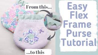 Easy Flex Frame Purse Tutorial- Hand Sewing, English Paper Piecing and Embroidery