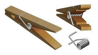 Clothespin(IVNGWC-2004-11) | CATIA modeling and Assembly