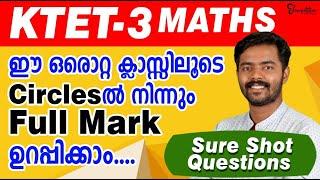 KTET - 3 MATHS | CIRCLES - IMPORTANT TOPIC | KTETE EXAM 2022