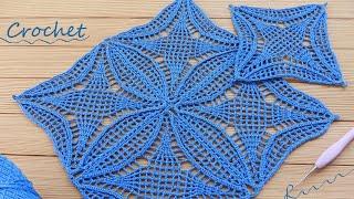 Уникальные КВАДРАТНЫЕ мотивы "Геометрия" вязание крючком Beautiful Pattern Crochet square motifs
