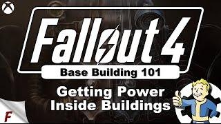 Fallout 4 Base Build. How to get power neatly inside buildings. Tutorial