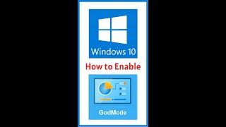 How to Enable GodMode in Windows 10 | All Settings in One Folder #shorts #computer #shortvideo