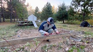 Building A VERY SIMPLE Off Grid Cabin: Foundation Pads And Beams