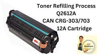 Cartridge Refilling 12A | Compatible with Q2612A/CAN CRG-303/703 | Solution  Refill 12 A Cartridge ?