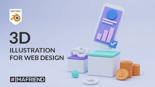 3d Illustration Tutorial in Blender - Blender beginners tutorial