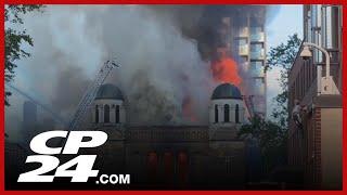 Large fire ravages St. Anne's Church