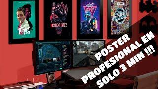 COMO HACER UN PÓSTER PROFESIONAL EN 3 MIN (FÁCIL) | BLOCK POSTER