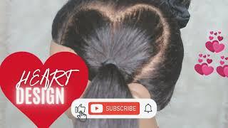 HOW TO MAKE A HEART IN HAIR| VALENTINE'S HEART DESIGN | DIY HEART | AYEECOURT