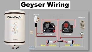 Geyser Wiring / Water  Heater wiring Connection Diagram / Circuit info