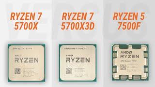 Ryzen 7 5700X3D vs Ryzen 7 5700X vs Ryzen 5 7500F w/ RTX 4090: Test in 7 games