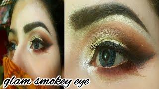 Glam smokey eye makeup for beginners | Blush with Amna |