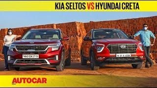 2020 Hyundai Creta vs Kia Seltos - Clash of the Korean Cousins | Comparison | Autocar India
