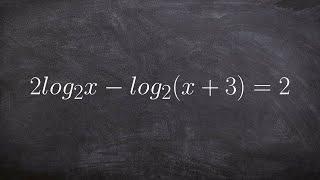 Solving logarithmic equations by factoring