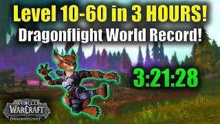 Dragonflight 10-60 Leveling in 3:21:28 (Horde World Record)