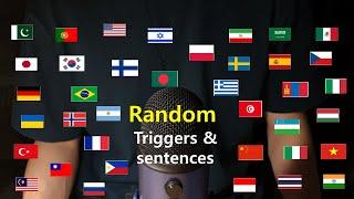 ASMR Whispering Random Triggers and Sentences In 35 Different languages 