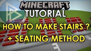 Minecraft - STADIUM TUTORIAL - How to make stands/stairs + seating method [Official]