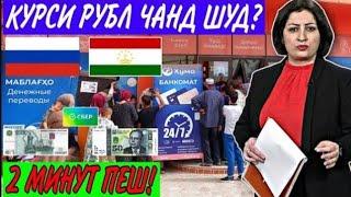 Курси Руси Дар Точикистон 08.09.2024 Курби Асъор Имруз Курси Имруза, Курси Рубл