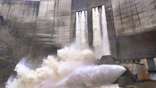 Dam Spillway Overflow & Water Discharge