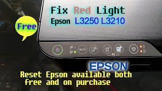 Epson L3250 Red Light Blinking Solution, Epson L3210, L3215, L3250 Service Required Software