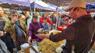 China’s Guangdong Traditional Market: Live & Large Cobra Snakes, Exotic Foods & Crispy Roast Meat!