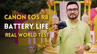 Canon R8 Battery life review || real world test || best wedding camera || by Dhruvin Jain