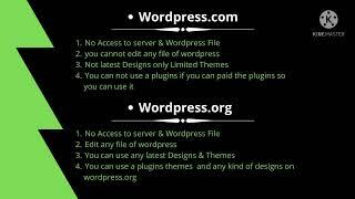 difference between wordpress.com and wordpress.org in hindi