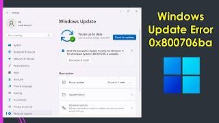 How to Fix Windows Update Error Code 0x800706ba on Windows PC