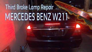 HOW TO DIY Repair - Third Brake Lamp MERCEDES BENZ E200 COMPRESSOR - MERCY W211