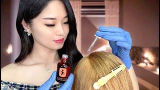 [ASMR] Relaxing Chinese Herbal Hair Treatment