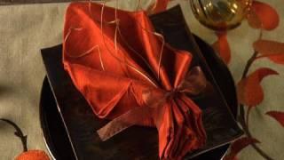 Easy Napkin Design - Fall Leaf Napkin