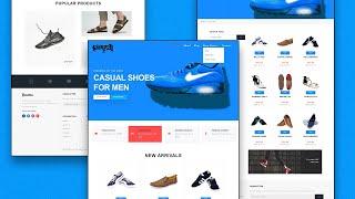 Free website template-online shopping || website template using html css || E-commerce website