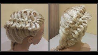 Причёска бантики из волосHairdress bows of hairкоса из бантиков.braid from the bows.