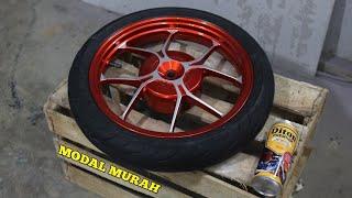 TANPA GERINDA !! REPAINT VELG ALA X MODE WARNA SUNSET ORANGE