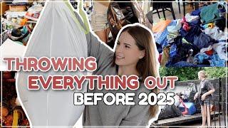 THROWING EVERYTHING OUT IN 2024 / Decluttering, Organizing, & Cleaning! Whole House Declutter