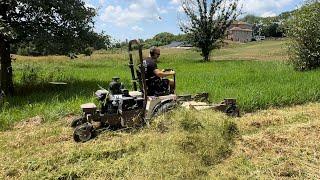 Grasshopper Mowing Tall Grass! Front Mount Zero Turn Mower [4K]