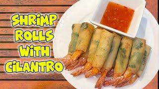 SHRIMP ROLLS WITH CILANTRO | Joolees Vlog | #shrimproll  #cooking  #ofwhongkong #viralvideo