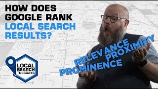 How does Google rank local search results?