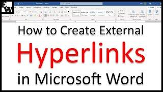 How to Create External Hyperlinks in Microsoft Word