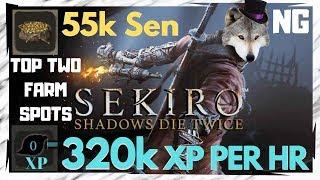 TOP TWO ENDGAME FARM SPOTS IN SEKIRO! (320k xp & 55k Sen per hr) 