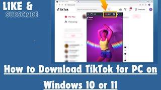 How to Download TikTok for PC on Windows 10 or 11
