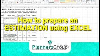 How to prepare an ESTIMATE using EXCEL