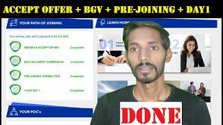 Cognizant Complete BGV Process + Pre-Joining Formalities + Day One