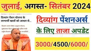 UP जुलाई अगस्त सितंबर 2024 की दिव्यांग पेंशन पेमेंट को लेकर ताजा अपडेट | Divyang Pension |Pension |